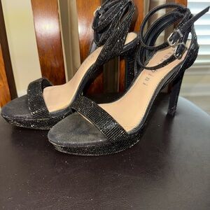 Gianni Bini Black Glitter Heels